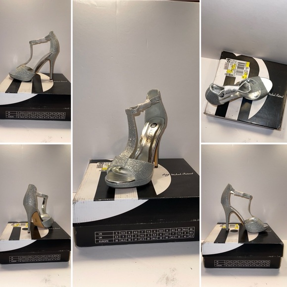 Silver High Heel Sandals - Picture 2 of 2